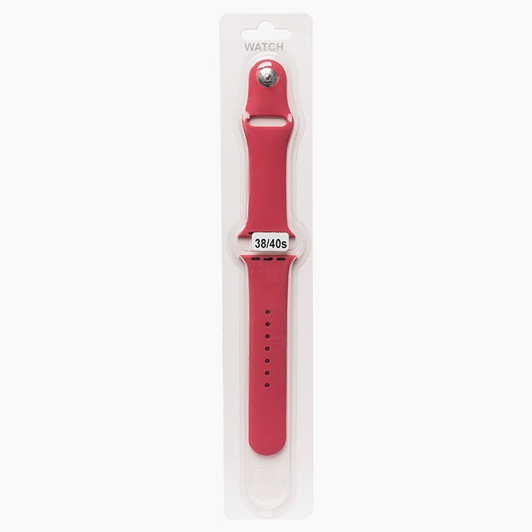 Ремешок Sport Band для Apple Watch, S, силикон, красный (107181)