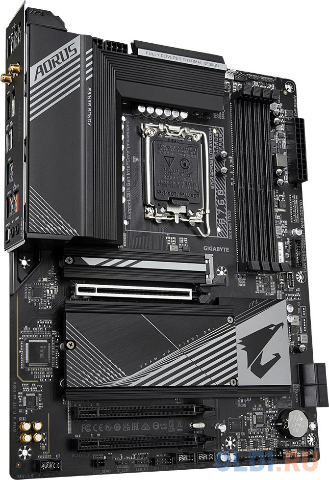 B760 AORUS ELITE AX DDR4, Socket 1700, Intel®B760, 4xDDR4-3200, HDMI+DP, 3xPCI-Ex16, 4xSATA3(RAID 0/1/5/10), 3xM.2, 8Ch Audio, 2.5GbLan, WiFi, (4+4)xU