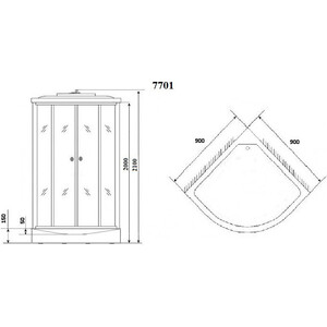 Душевая кабина Niagara NG-7701W 90x90x210 в Москвe