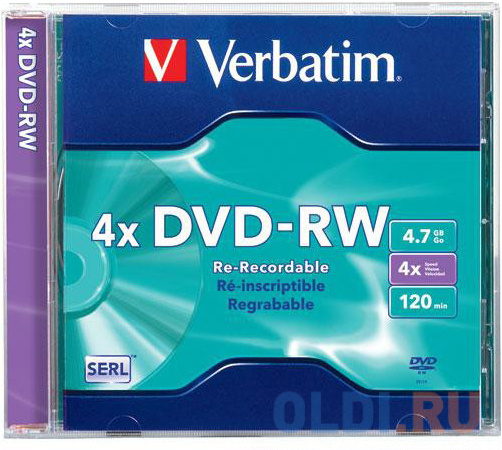 DVD-RW 4x 4.7Gb Jewel Serl Verbatim [43285/43485/43486]