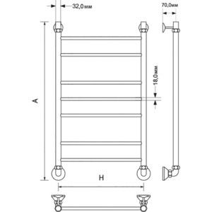 Полотенцесушитель водяной ZOX Прямой ЛЦ 50x80 (4690569050927) в Москвe