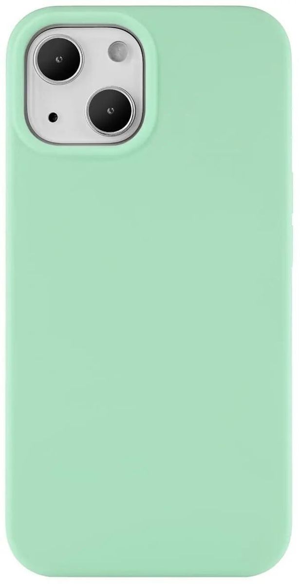 Чехол-накладка UBEAR Touch Mag Case для смартфона Apple iPhone 13, силикон/микрофибра, светло-зеленый (CS100LG61TH-I21M)