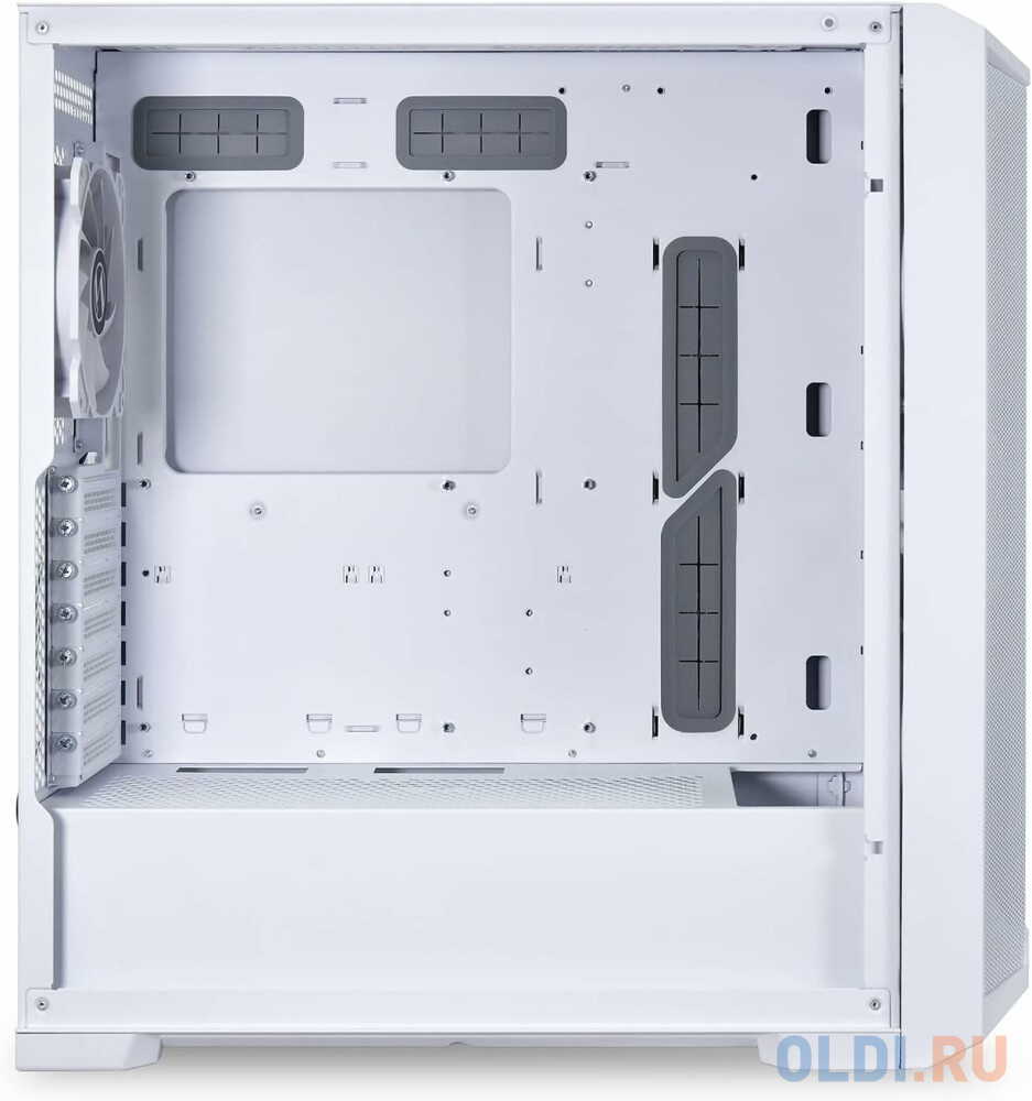 LIAN LI Lancool 215 Snow White, Medium Case: E-ATX (width: under 280mm), ATX, M-ATX, ITX, 2xUSB 3.0, 1xAudio, Included Fans: 2x200mm 800RPM ARGB, 1x12