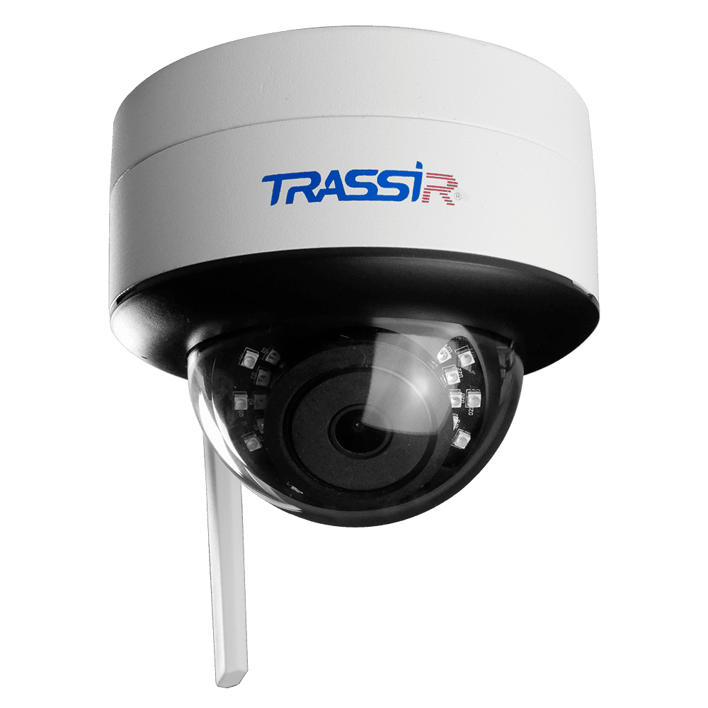 IP-камера Trassir TR-D3121IR2W v3 2.8 мм, уличная, купольная, 2Мпикс, CMOS, до 1920x1080, до 25 кадров/с, ИК подсветка 25м, WiFi, -40 °C/+60 °C, белый (TR-D3121IR2W v3 2.8)