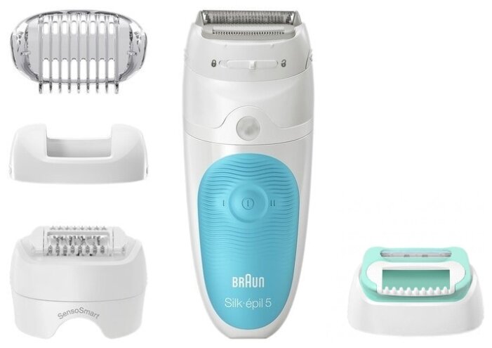 Эпилятор Braun Silk-epil 5 SensoSmart 5-610, белый/голубой (1474358)