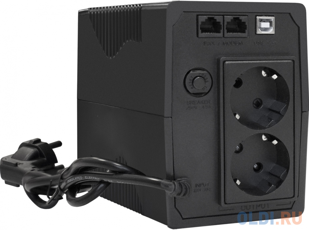 ИБП ExeGate Power Back BNB-1000.LED.AVR.2SH.RJ.USB <1000VA/550W,LED, AVR, 2*Schuko, RJ45/11,USB, Black>