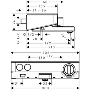 Термостат для ванны Hansgrohe ShowerTablet Select хром (13151000)