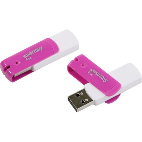 Флешка 4Gb USB 2.0 SmartBuy Diamond, розовый (SB4GBDP)