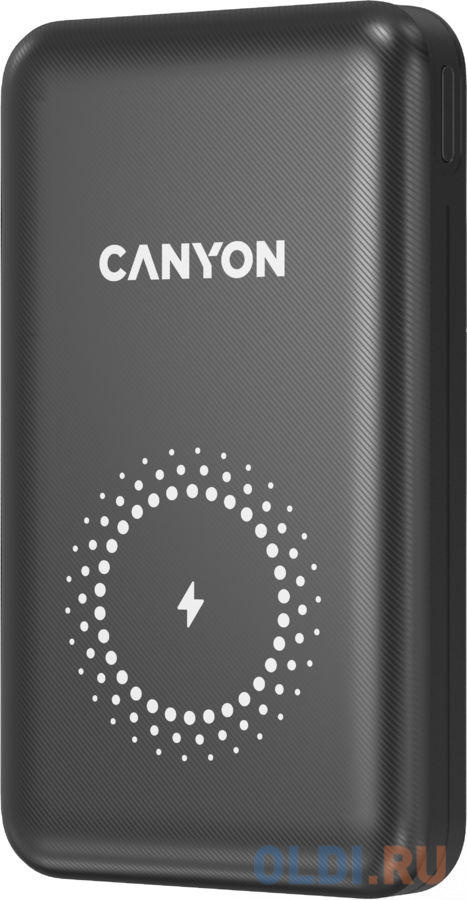 Внешний аккумулятор Power Bank 10000 мАч Canyon CNS-CPB1001B черный