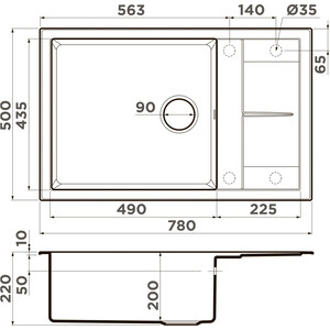 Кухонная мойка Omoikiri Sumi 78A-LB-GB графит (4997101)