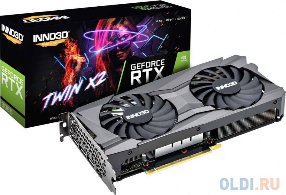 Видеокарта InnoVISION nVidia GeForce RTX 3060 TWIN X2 OC 12288Mb