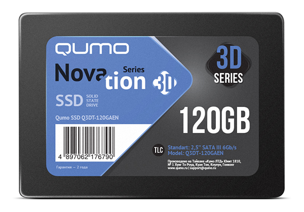Накопитель SSD Qumo Novation TLC 3D SSD 240Gb (Q3DT-240GAEN)