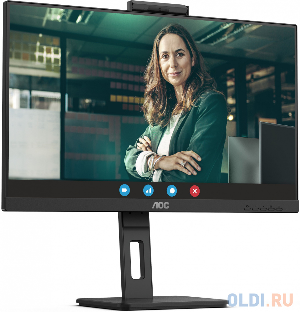 Монитор AOC 27" Pro Q27P3QW черный IPS LED 4ms 16:9 HDMI M/M матовая HAS Piv 1000:1 350cd 178гр/178гр 2560x1440 75Hz DP QHD USB 3.45кг