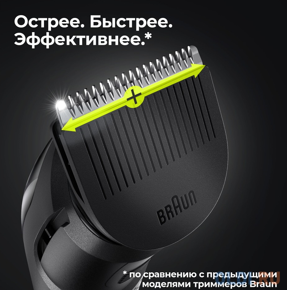 Триммер Braun MGK3345 черный/синий