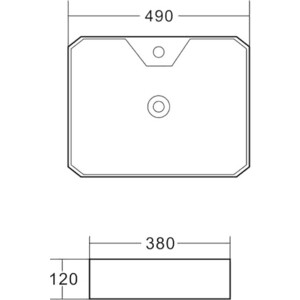 Раковина накладная BelBagno 49х38 (BB1387) в Москвe