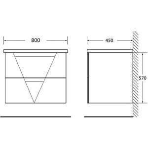 Мебель для ванной BelBagno Vittoria 80x45 Bianco Lucido