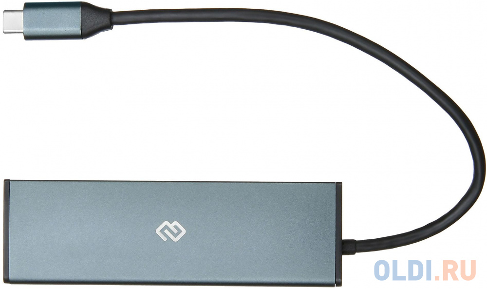 Разветвитель USB Type-C Digma HUB-2U3.0СCR-UC-G 2 х USB 3.0 USB Type-C SD/SDHC microSD серый