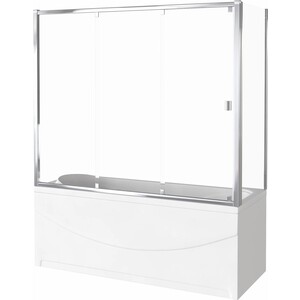 Шторка для ванны Good Door Screen WTW+SP 170х80х140 прозрачная, хром в Москвe