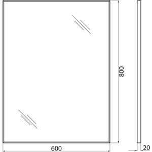 Зеркало BelBagno Spc-Al 60х80 (SPC-AL-600-800 Nero)