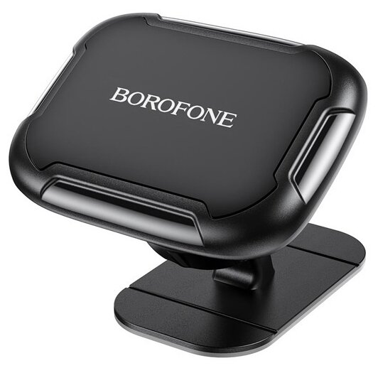 Держатель автомобильный Borofone BH36, магнитный для смартфонов от 4.7" до 6.5" (40-75 мм) клеевая основа на панель, черный