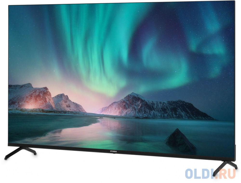 Телевизор LED Hyundai 55" H-LED55BU7006 Android TV Frameless черный 4K Ultra HD 60Hz DVB-T DVB-T2 DVB-C DVB-S DVB-S2 USB WiFi Smart TV