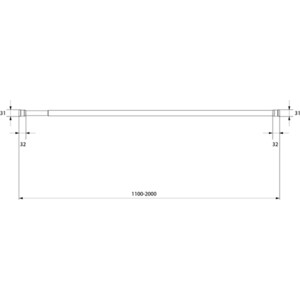 Карниз для ванны Milardo Easy телескопический 110-200 см, бежевый (015A200M14)