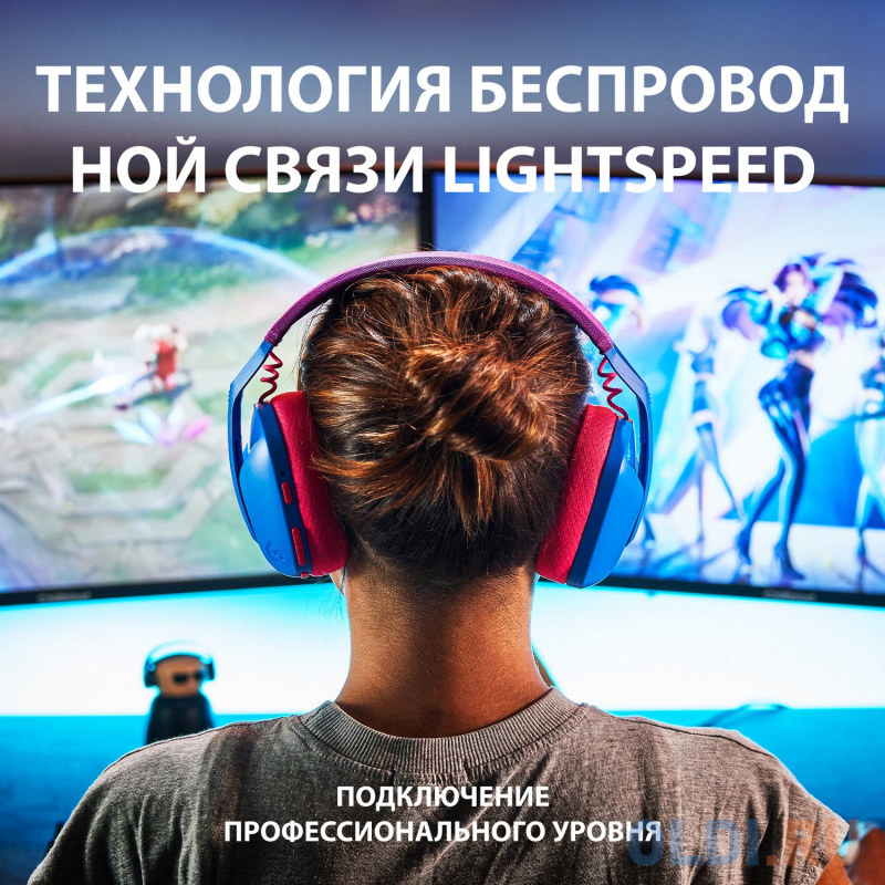 Гарнитура/ Logitech Headset G435 LIGHTSPEED Wireless Gaming  BLUE - Retail