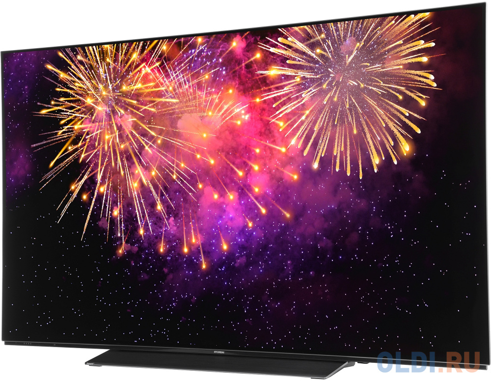 Телевизор OLED Hyundai 55" H-LED55OBU7700 Android TV Frameless черный/черный 4K Ultra HD 120Hz DVB-T DVB-T2 DVB-C DVB-S DVB-S2 USB WiFi Smart TV