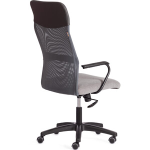 Кресло TetChair PRACTIC (мп) флок/кож/зам , серый/металлик, 29/W-12/36 (21448)