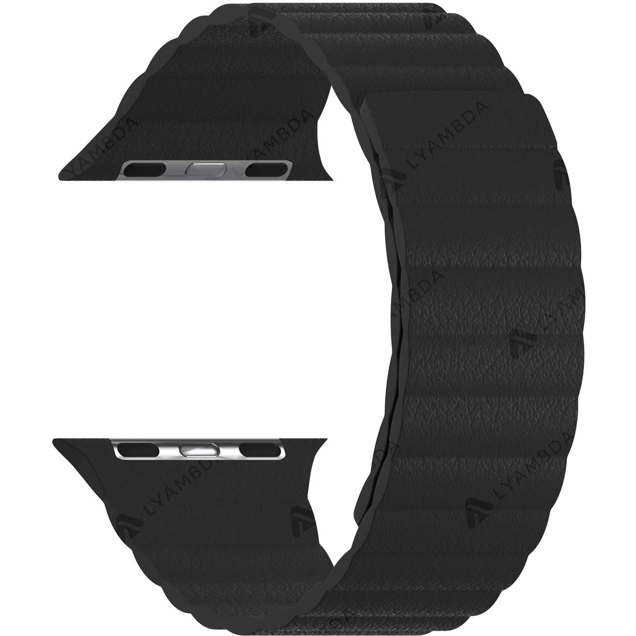 Ремешок Lyambda Pollux для Apple Watch, 38-40 мм, кожаный, черный (DSP-24-40-BK)