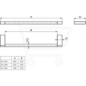 Полотенцедержатель Ideal Standard Connect 600 мм N1387AA