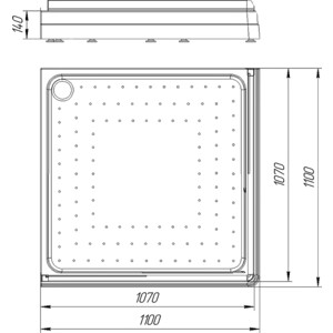 Душевой поддон Radomir Дрим 110х110 (1-11-0-0-0-120)