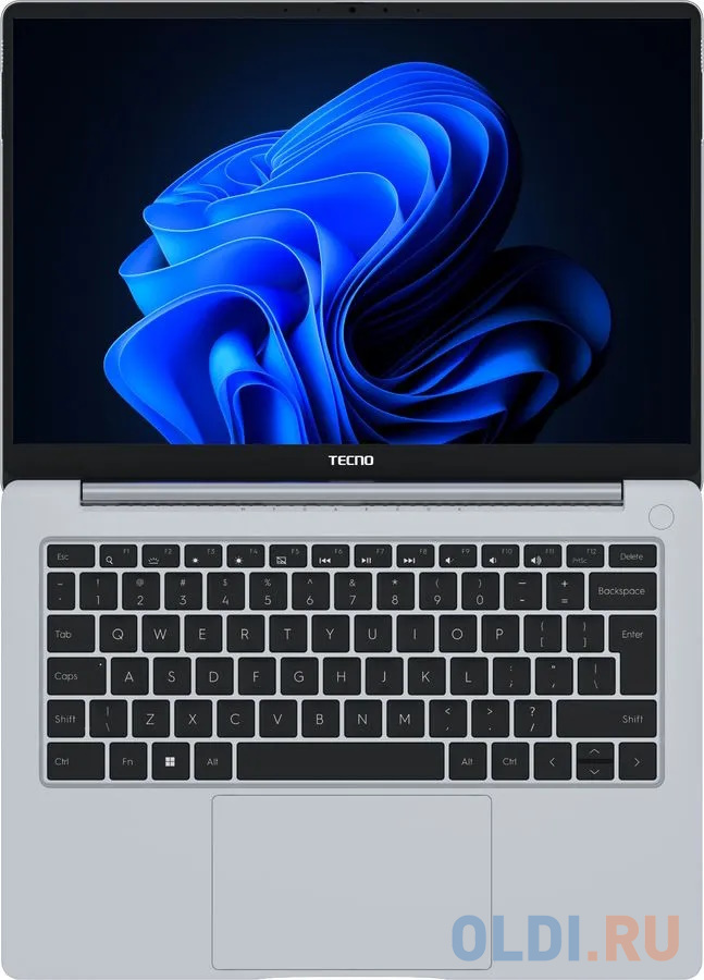 Ноутбук Tecno MegaBook T1 Core i5 1155G7 16Gb SSD512Gb Intel Iris Xe graphics 14.1" IPS FHD (1920x1080) Windows 11 Home 64 silver WiFi BT Cam 651