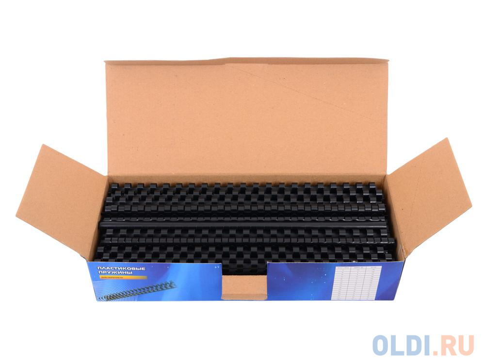 Пластиковые пружины 10 мм (50-70 листов) черные 100 шт. Office Kit (BP2020)