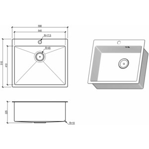 Кухонная мойка Floracio Steel F.5951.GDD золото матовое с декором