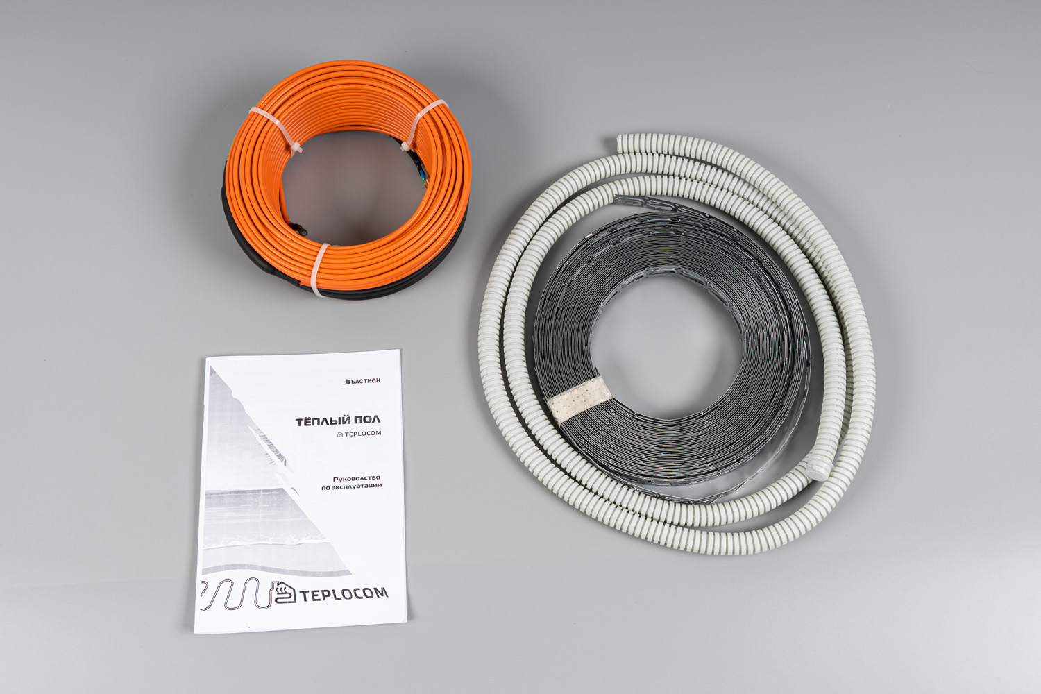 Теплый пол греющий кабель двужильный 41 м, 800 Вт, без термостата, Бастион Teplocom НК-41 (НК-41)