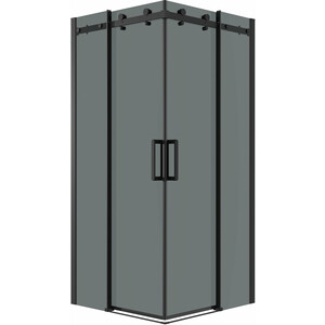 Душевой уголок Grossman Classic 80x80 тонированный, черный матовый (300.K33.04.8080.21.10)