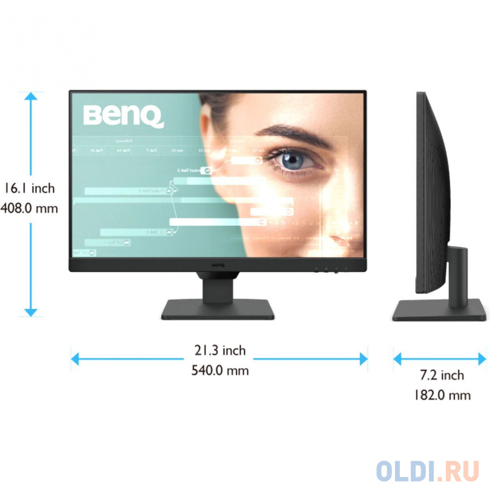 Benq GW2490 23.8'', 1920x1080, IPS,  60Hz, 20M:1, 250cd, 5ms, 2*HDMI, DP, Speakers, Flicker-free;Low Blue Light, 3Y, Black в Москвe