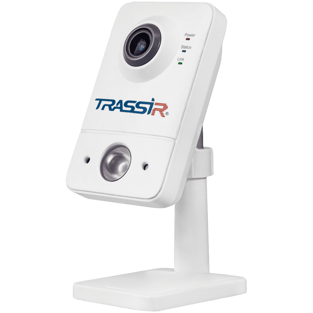 IP-камера Trassir TR-D7121IR1W v3 2.8 2.8 мм, настольная, 2 Мпикс, CMOS, до 1920x1080, до 25 кадров/с, ИК подсветка 10м, WiFi, -10 °C/+50 °C, белый (TR-D7121IR1W v3 2.8)