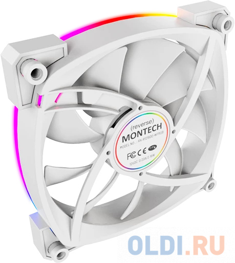 Вентилятор для корпуса Montech RX120 Reverse ARGB 120х120x25 белый 4-pin 27дБ (RX120 PWM WHITE) Ret в Москвe