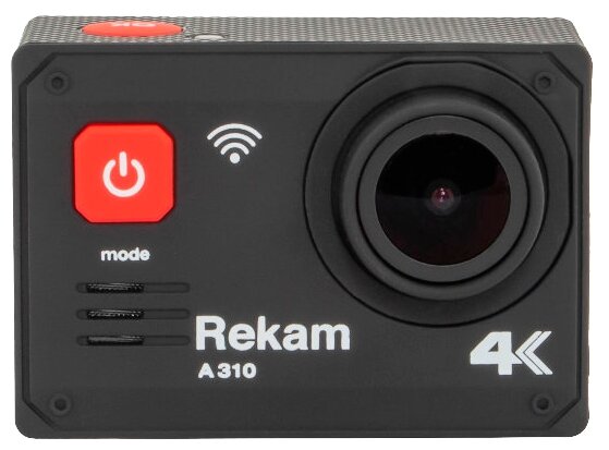 Экшн-камера Rekam A310, 8MP, 3840x2160, USB, WiFi, черный