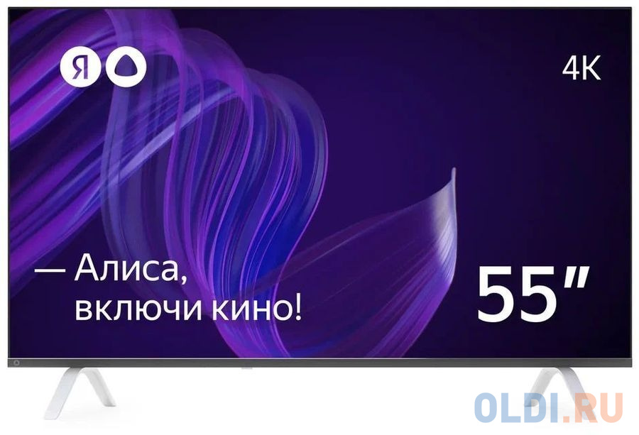 55" Яндекс YNDX-00073 (4K UHD 3840x2160, Smart TV) черный