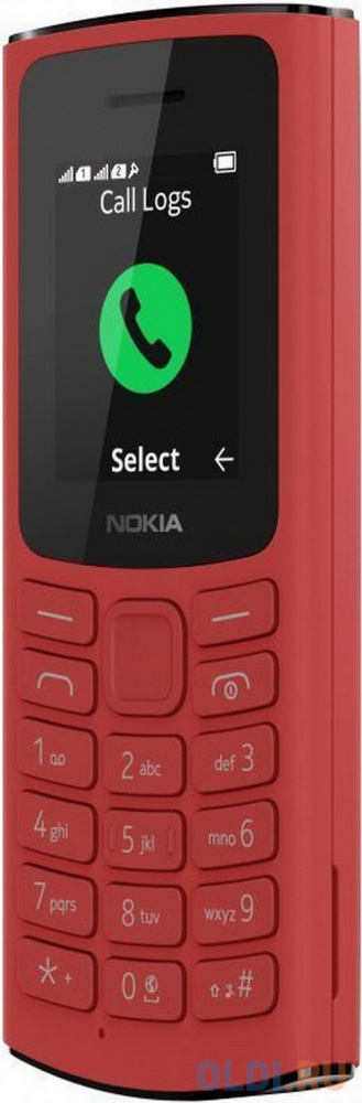 Мобильный телефон Nokia 105 4G DS 0.048 красный моноблок 3G 4G 2Sim 1.8" 120x160 Series 30+ GSM900/1800 GSM1900 FM