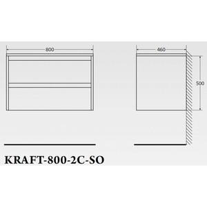 Тумба с раковиной BelBagno Kraft 80, Rovere Tabacco (KRAFT-800-2C-SO-RT, BB800ETL) в Москвe