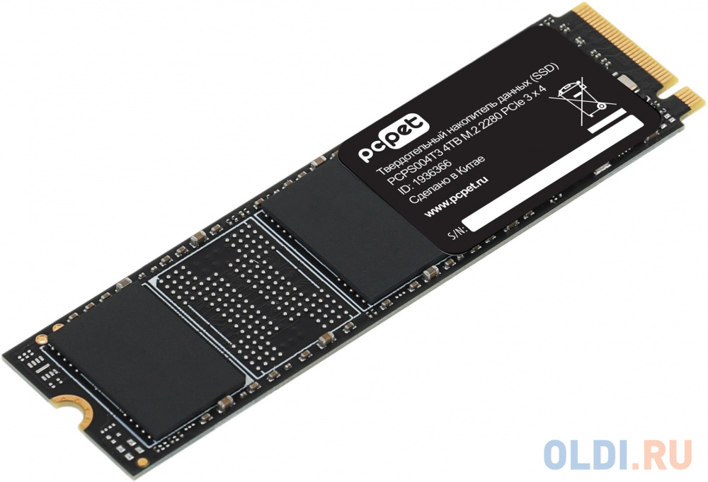 Накопитель SSD PC Pet PCI-E 3.0 x4 4Tb PCPS004T3 M.2 2280 OEM