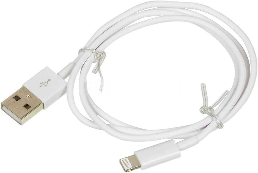 Кабель Buro USB-IP-1.2W2A USB (m)-Lightning (m) 1.2м белый