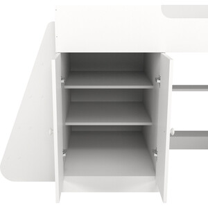 Кровать чердак со шкафом Капризун 9 (Р441-белый)