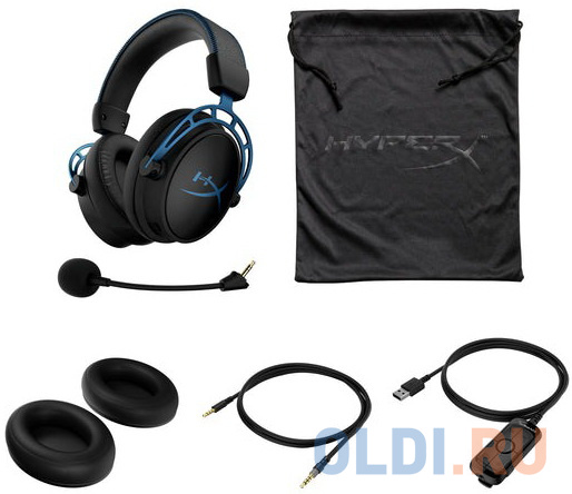 Гарнитура игровая/ HyperX Cloud Alpha S Blue (HX-HSCAS-BL/WW)