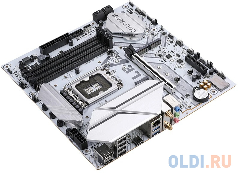 Материнская плата Colorful BATTLE-AX B760M-WHITE WIFI V20 B760 LGA1700 4xDDR4 1xPCIEx16 1xPCIEx4 3xM.2 2xTypeC 5xUSB3.2Gen1 6xUSB2.0 4xSATA3.0 2.5G DP