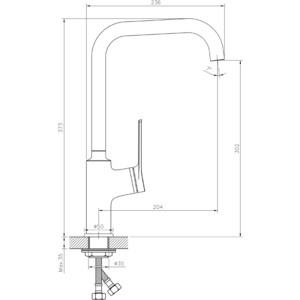 Смеситель для кухни Mixline ML24-032 хром (4610211000636)